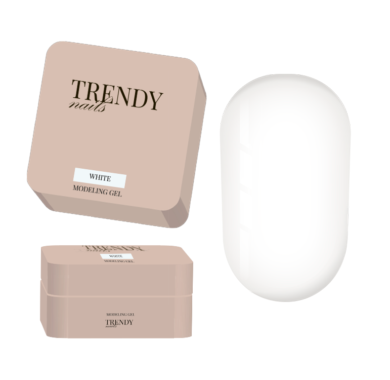 Trendy Nails Modeling Gel White, 30ml — Photo 2