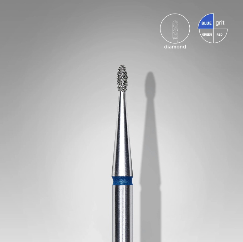 Punta Diamante Staleks FA50B012/3 «Capullo Redondeado» 1.2 mm azul — Photo 2