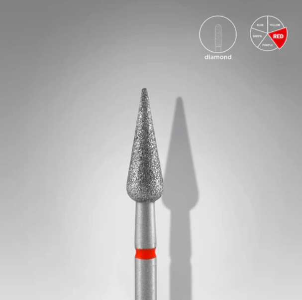 Punta Diamante Staleks FA100R040/12 «Pera» 1.6 mm rojo — Photo 2