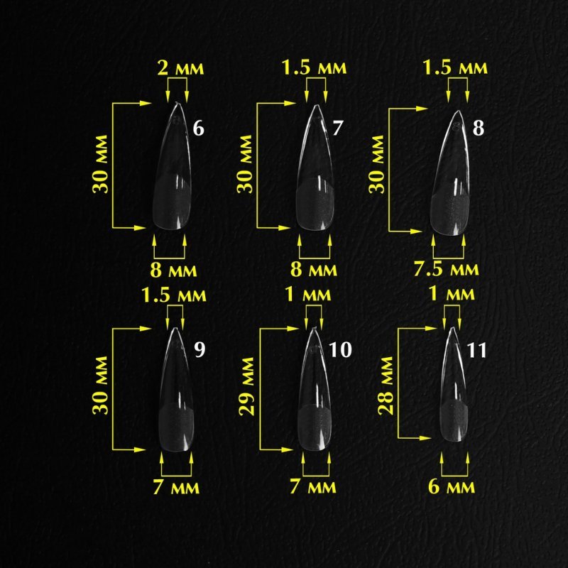 Komilfo SoFast Nail Forms Stiletto, 240un — Photo 4