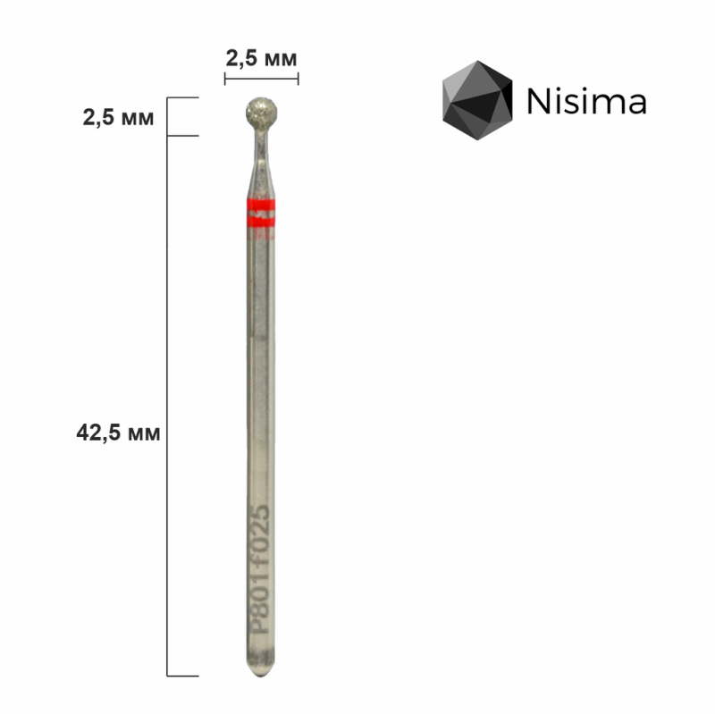Nisima fresa de diamante P801f025 — Photo 2