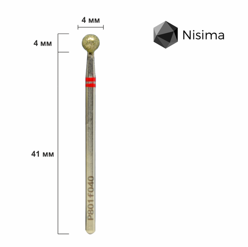 Nisima fresa de diamante P801f040 — Photo 2