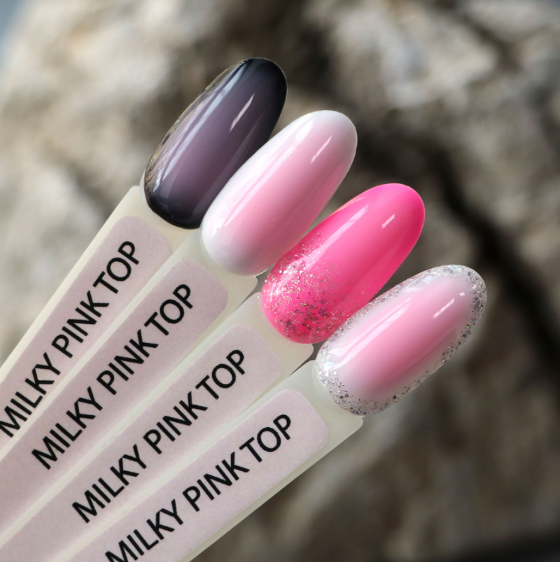 Komilfo No Wipe Milky Pink Top, 8ml — Photo 4