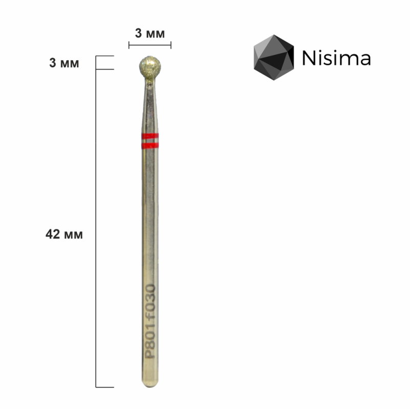 Nisima fresa de diamante P801f030 — Photo 2